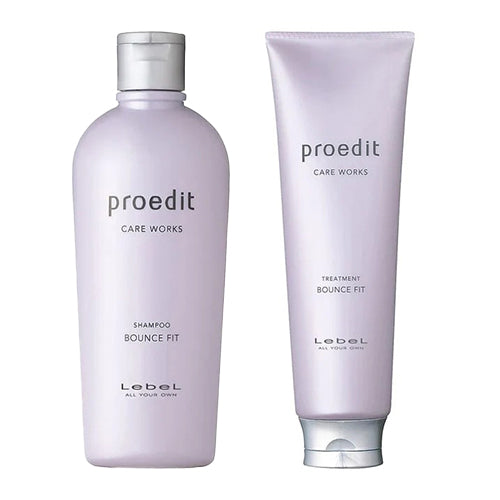 Lebel Proedit Care Works Hair Shampoo 300ml & Hair Ttreatment 250ml Set - Bounce Fit - Harajuku Culture Japan - Japanease Products Store Beauty and Stationery