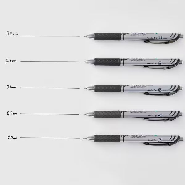 Pentel EnerGel Silver - Black Ink - Harajuku Culture Japan - Japanease Products Store Beauty and Stationery