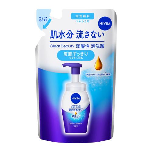 Nivea Clear Beauty Mildly Acidic Foaming Face Wash 130ml - Oil Control - Refill - Harajuku Culture Japan - Japanease Products Store Beauty and Stationery