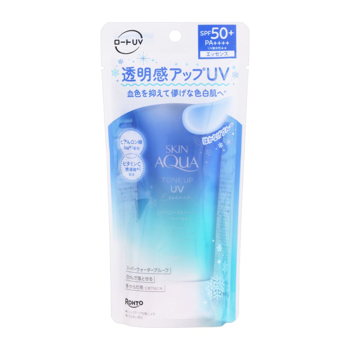 Skin Aqua Tone Up UV Essence Blue SPF50+/PA++++ 80g - Harajuku Culture Japan - Japanease Products Store Beauty and Stationery