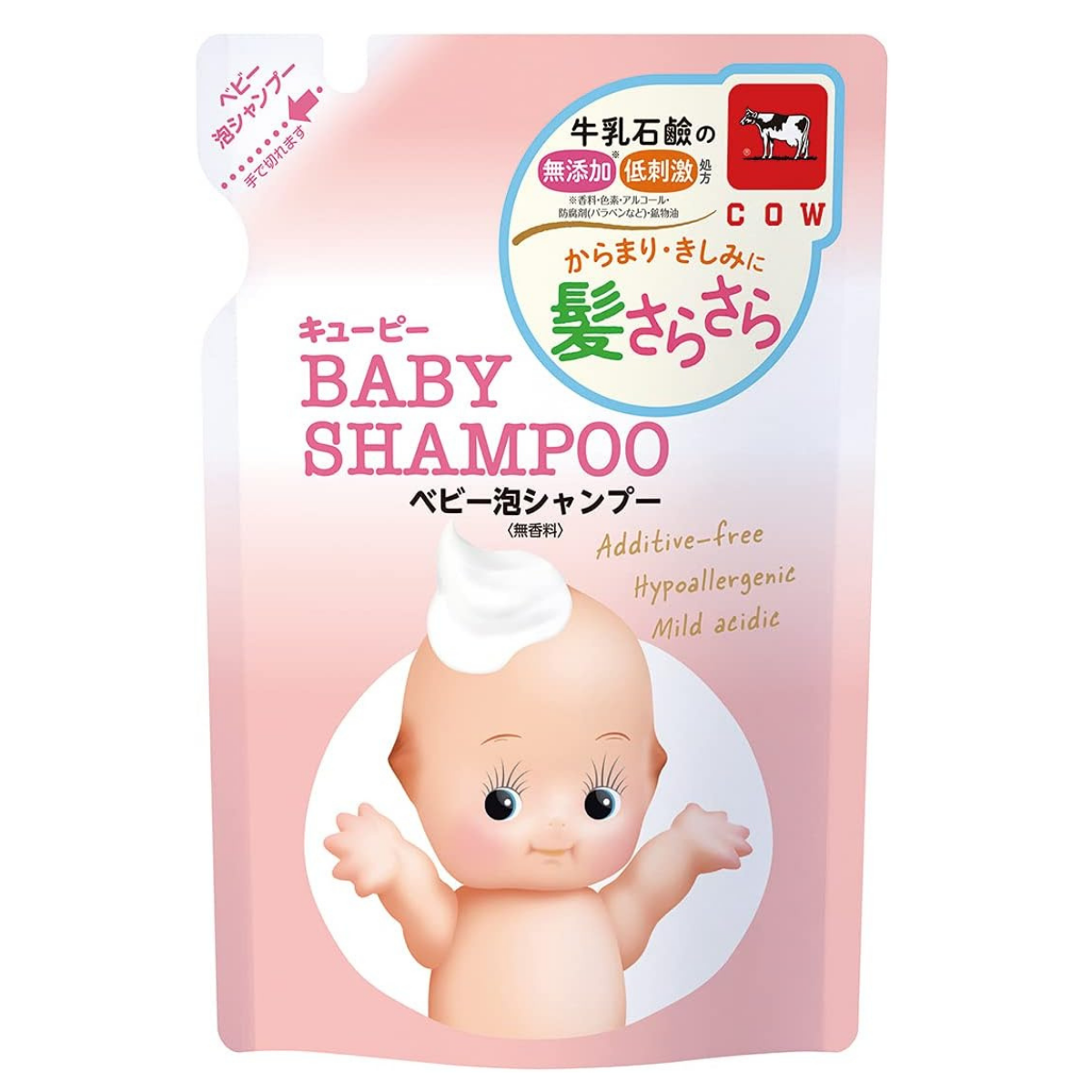 Cow Brand Kewpie Baby Shampoo Foam Type Refill - 300mL - Harajuku Culture Japan - Japanease Products Store Beauty and Stationery
