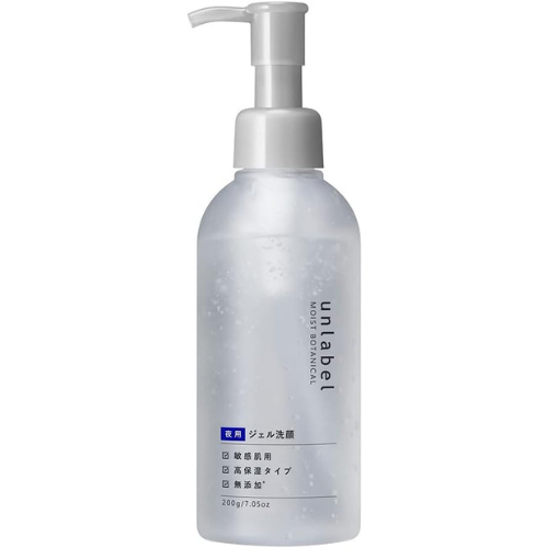 Unlabel Moist Botanical Night Gel Face Wash 200g - Harajuku Culture Japan - Japanease Products Store Beauty and Stationery