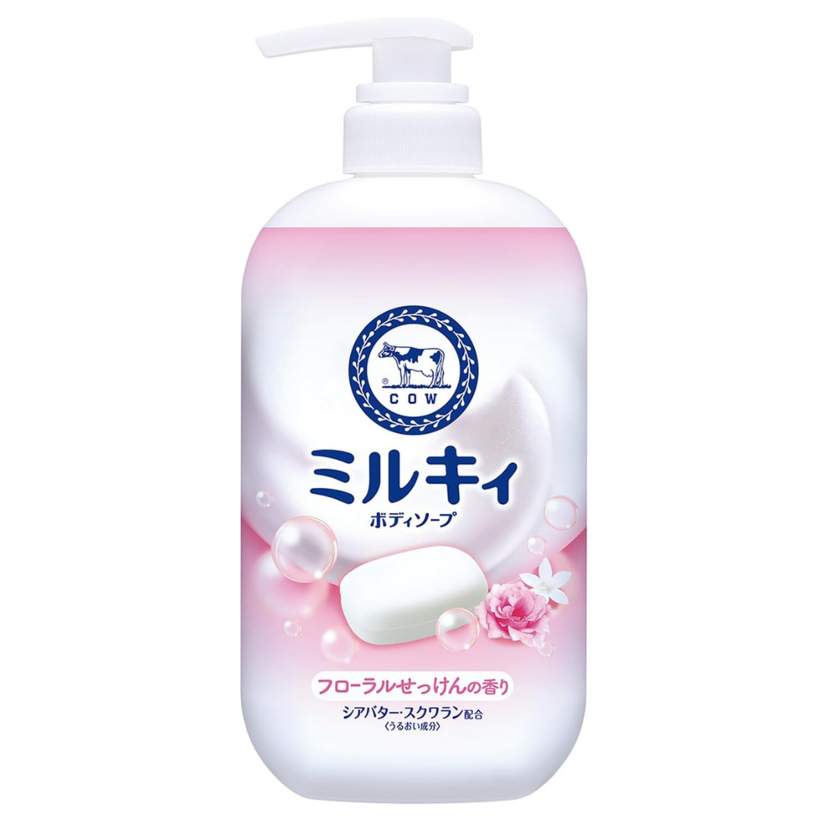 Cow Brand Milky Body Soap Floral Soap Scent - 500mL - Harajuku Culture Japan - Japanease Products Store Beauty and Stationery