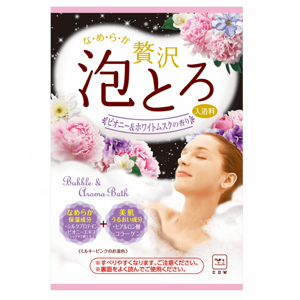 Cow Brand Oyumonogatari Luxury Foam Bath Salt Peony And White Musk - 30g - Harajuku Culture Japan - Japanease Products Store Beauty and Stationery