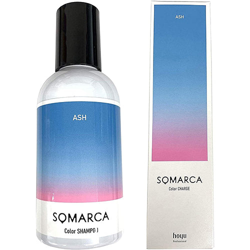 Hoyu SOMARCA Color Shampoo 150ml + Color Charge (Treatment) Ash 130g - Harajuku Culture Japan - Japanease Products Store Beauty and Stationery