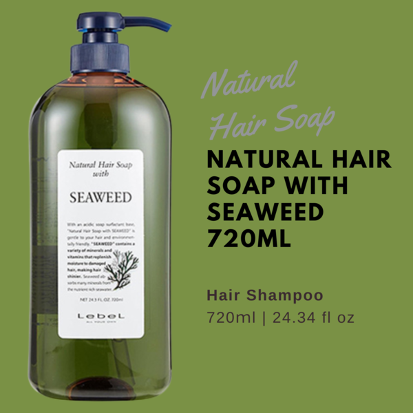 Lebel Natural Hair Soap Seaweed - 720ml - Harajuku Culture Japan - Japanease Products Store Beauty and Stationery