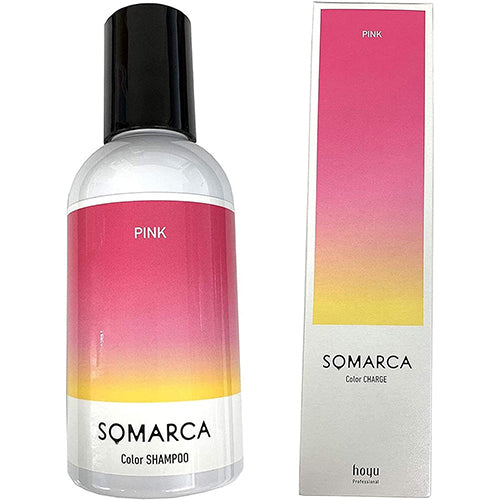 Hoyu SOMARCA Color Shampoo 150ml + Color Charge (Treatment) Pink 130g - Harajuku Culture Japan - Japanease Products Store Beauty and Stationery