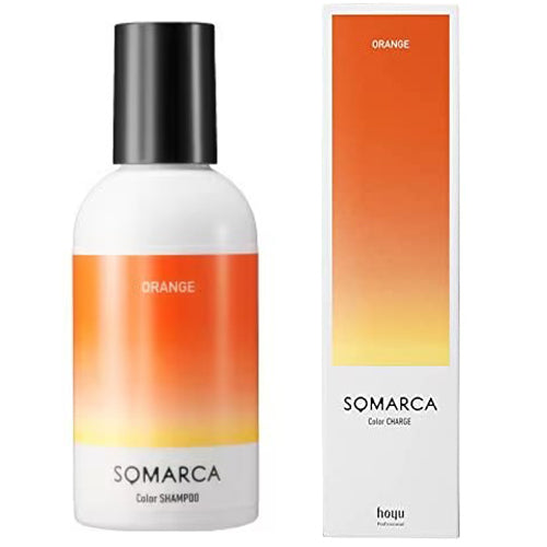 Hoyu SOMARCA Color Shampoo 150ml + Color Charge (Treatment) Orange 130g - Harajuku Culture Japan - Japanease Products Store Beauty and Stationery