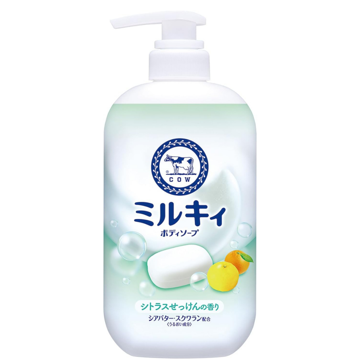 Cow Brand Milky Body Soap Citrus Soap Scent - 500mL - Harajuku Culture Japan - Japanease Products Store Beauty and Stationery