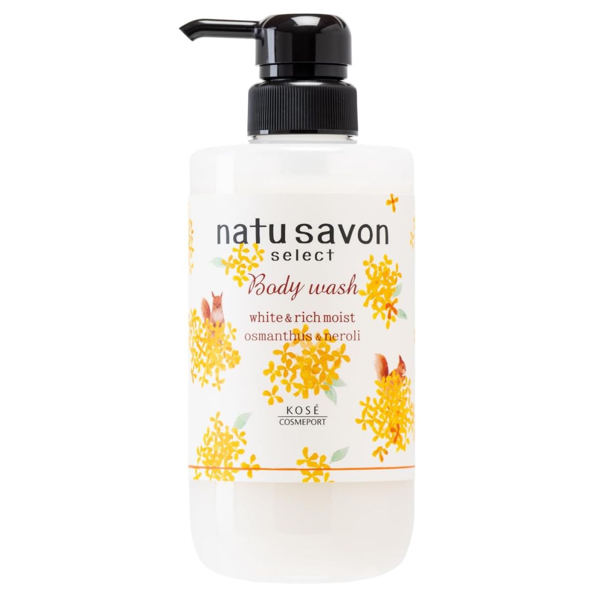 Kose Softymo Natu Savon Select White Body Wash Rich Moist Osmanthus & Neroli - 500ml - Harajuku Culture Japan - Japanease Products Store Beauty and Stationery