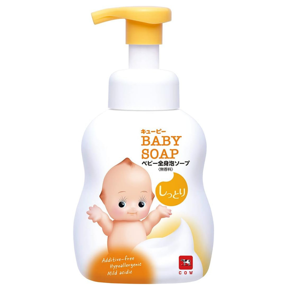 Cow Brand Kewpie Baby Whole Body Soap Foam Type Moist - 400mL - Harajuku Culture Japan - Japanease Products Store Beauty and Stationery