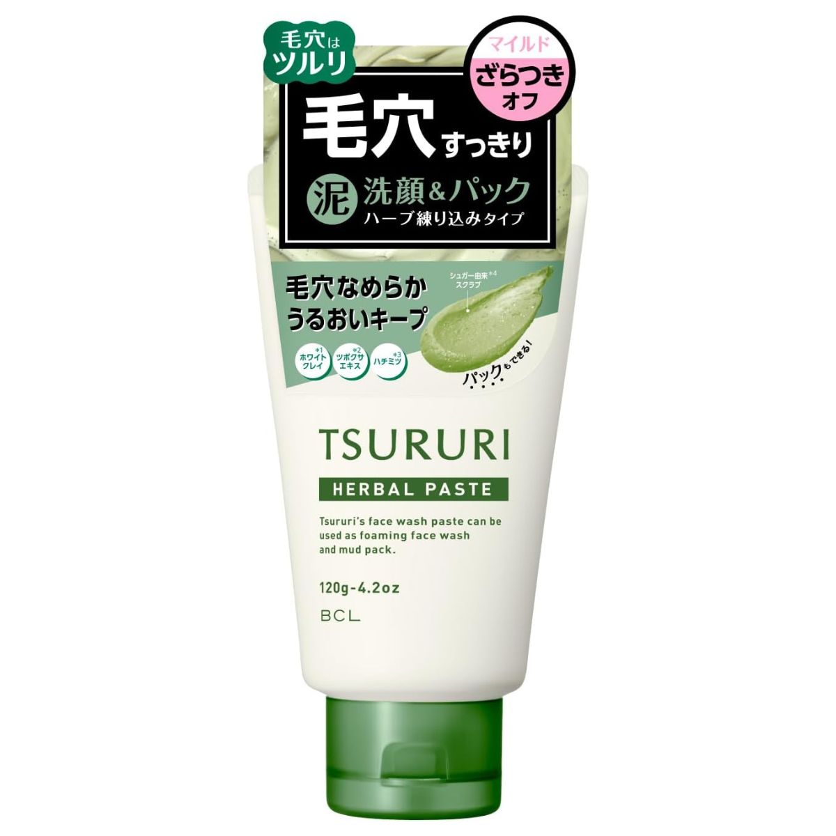 BCL Tsururi Facial Cleansing Paste Herbal - 120g - Harajuku Culture Japan - Japanease Products Store Beauty and Stationery