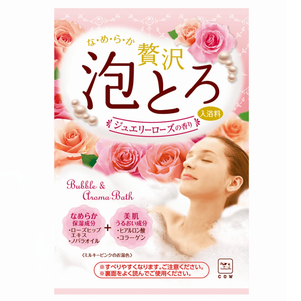Cow Brand Oyumonogatari Luxury Foam Bath Salt Jewelry Rose - 30g - Harajuku Culture Japan - Japanease Products Store Beauty and Stationery