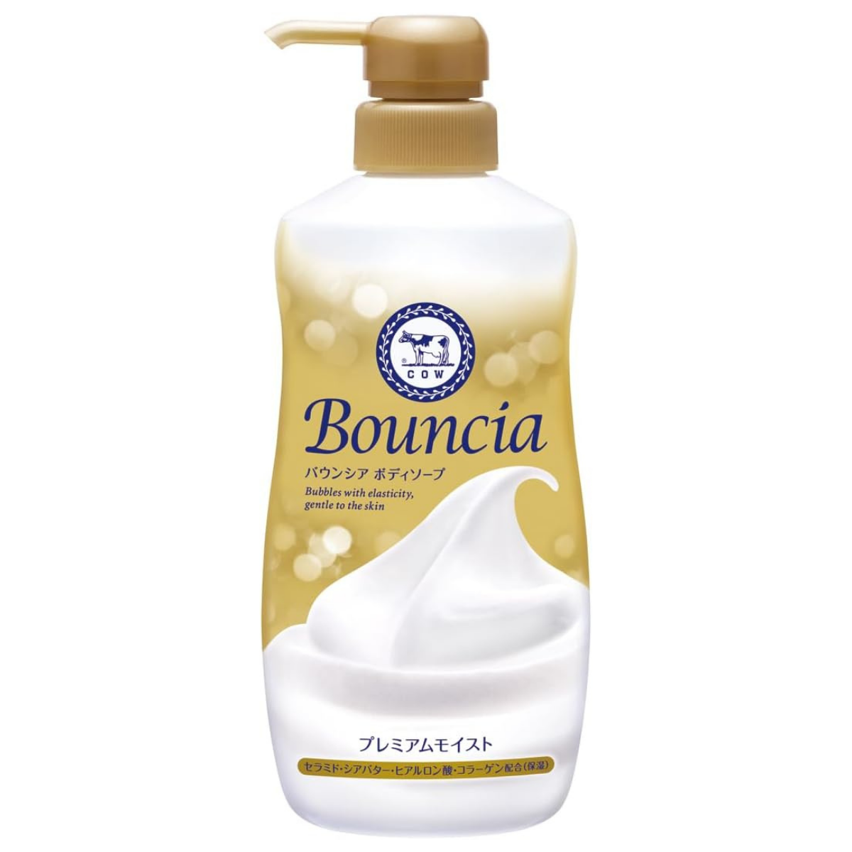 Cow Brand Bouncia Body Soap Premium Moist - 460mL - Harajuku Culture Japan - Japanease Products Store Beauty and Stationery