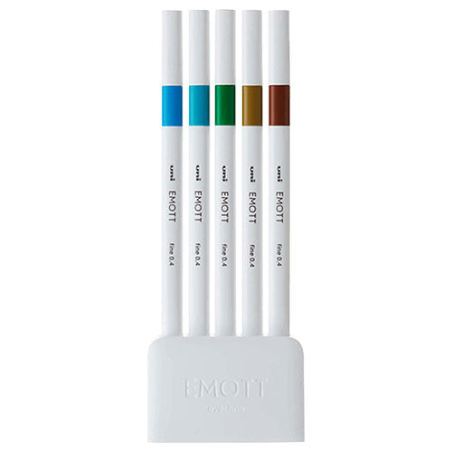 Uni Water-Based Felt‐Tip Pen 5 Color Set EMOTT Ever Fine - Harajuku Culture Japan - Japanease Products Store Beauty and Stationery