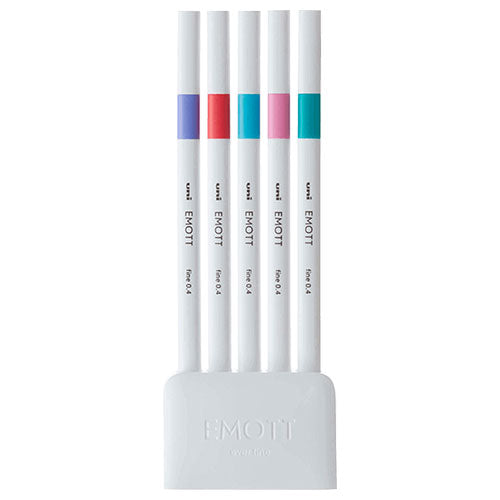 Uni Water-Based Felt‐Tip Pen 5 Color Set EMOTT Ever Fine - Harajuku Culture Japan - Japanease Products Store Beauty and Stationery