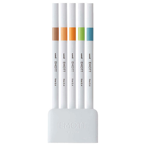 Uni Water-Based Felt‐Tip Pen 5 Color Set EMOTT Ever Fine - Harajuku Culture Japan - Japanease Products Store Beauty and Stationery