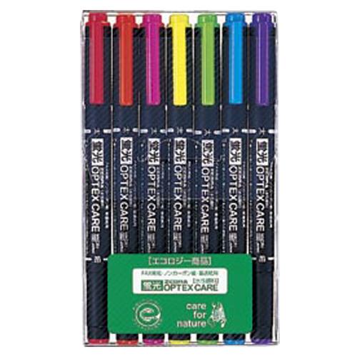 Zebra Highlighter Pen OPTEX CARE - 7 Color Set - Harajuku Culture Japan - Japanease Products Store Beauty and Stationery