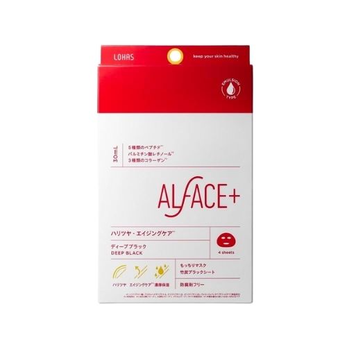 ALFACE Deep Black Mask 4 sheets - Harajuku Culture Japan - Japanease Products Store Beauty and Stationery