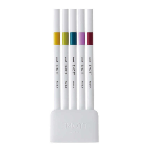 Uni Water-Based Felt‐Tip Pen 5 Color Set EMOTT Ever Fine - Harajuku Culture Japan - Japanease Products Store Beauty and Stationery