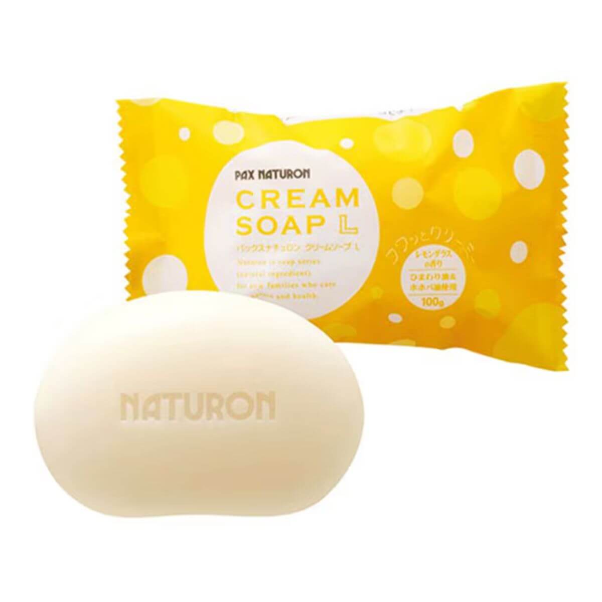 PAX NATURON Cream Soap L Contains Lemongrass And Rosemary Essential Oils Lemongrass Scent - 100g - Harajuku Culture Japan - Japanease Products Store Beauty and Stationery
