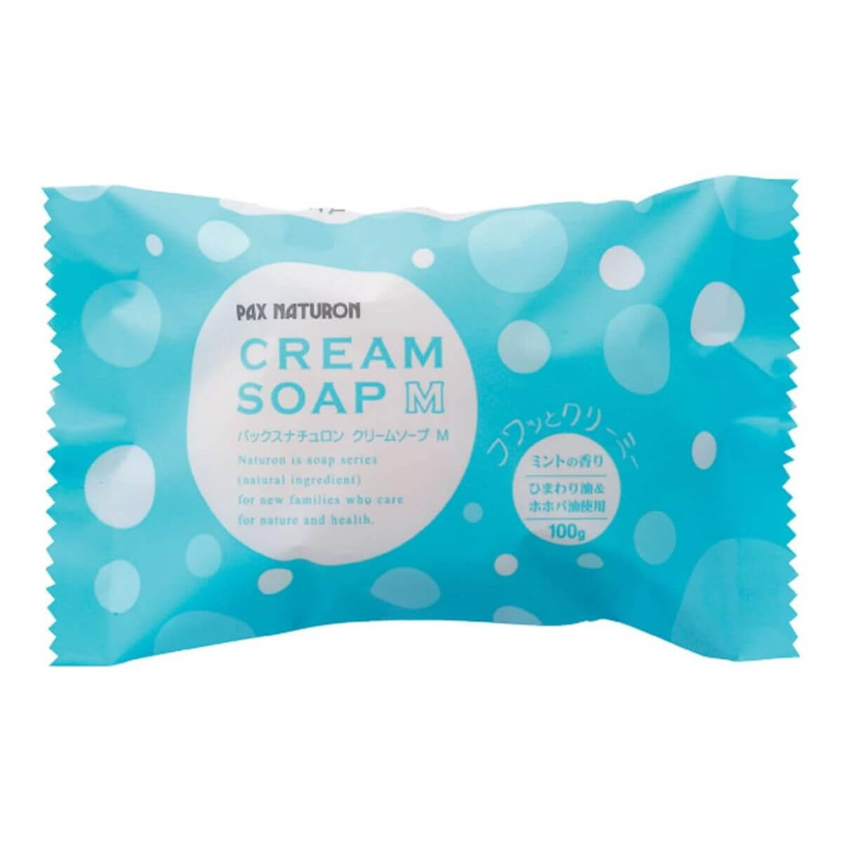 PAX NATURON Cream Soap M Contains Mint Essential Oil Mint Scent - 100g - Harajuku Culture Japan - Japanease Products Store Beauty and Stationery
