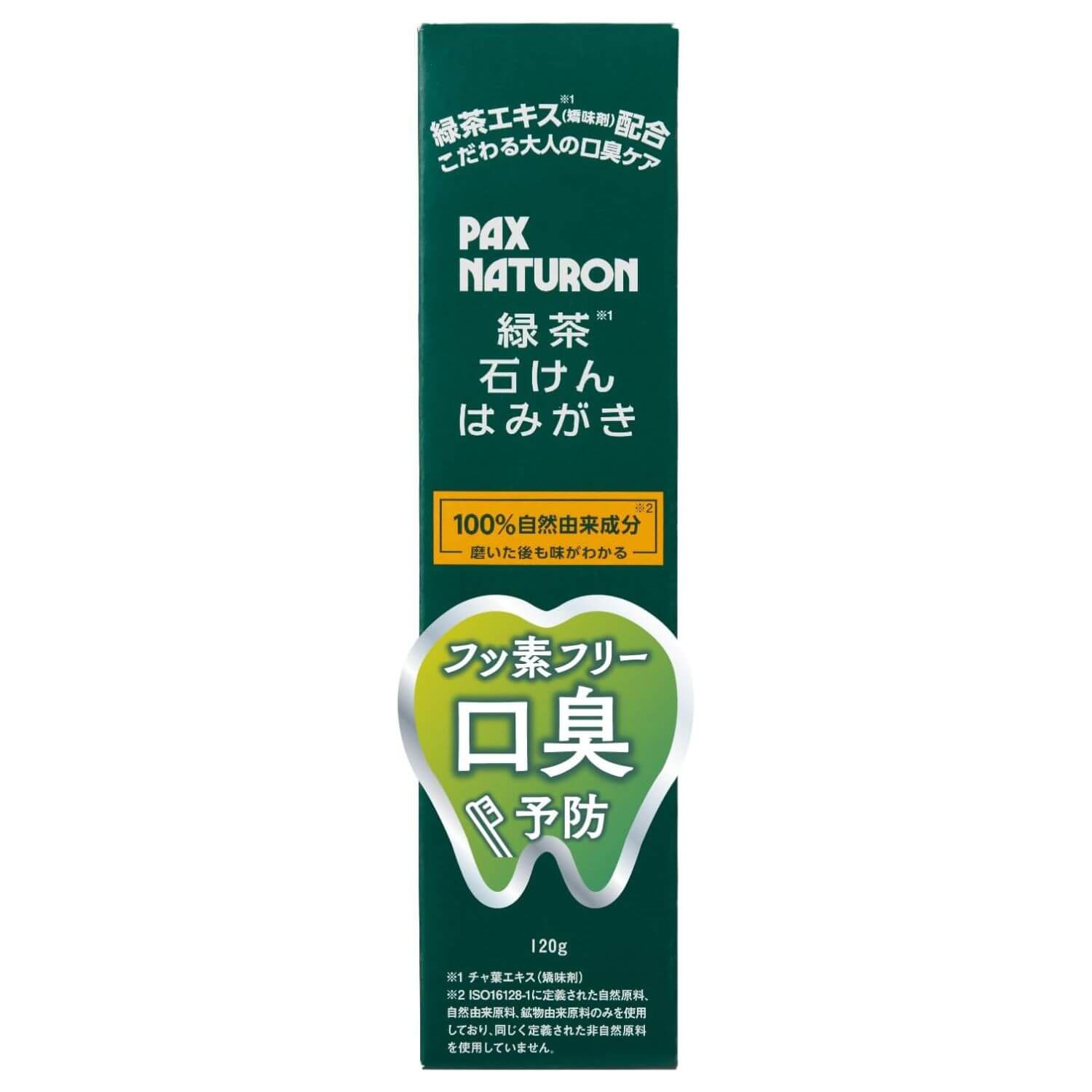 PAX NATURON Green Tea Soap-Based Toothpaste For Bad Breath Care - 120g - Harajuku Culture Japan - Japanease Products Store Beauty and Stationery