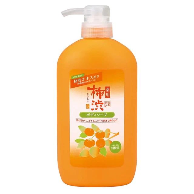 Kumano Cosmetics Medicated Persimmon Juice Body Soap - 600ml - Harajuku Culture Japan - Japanease Products Store Beauty and Stationery