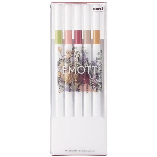 Uni Water-Based Felt‐Tip Pen 5 Color Set EMOTT Ever Fine - Harajuku Culture Japan - Japanease Products Store Beauty and Stationery