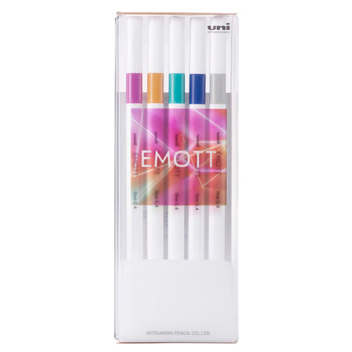 Uni Water-Based Felt‐Tip Pen 5 Color Set EMOTT Ever Fine - Harajuku Culture Japan - Japanease Products Store Beauty and Stationery