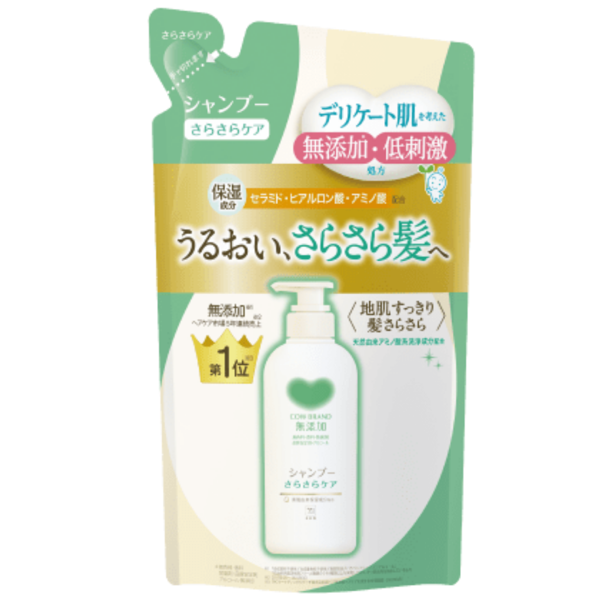 Cow Brand Additive Free Shampoo Smooth Refill - 360mL - Harajuku Culture Japan - Japanease Products Store Beauty and Stationery