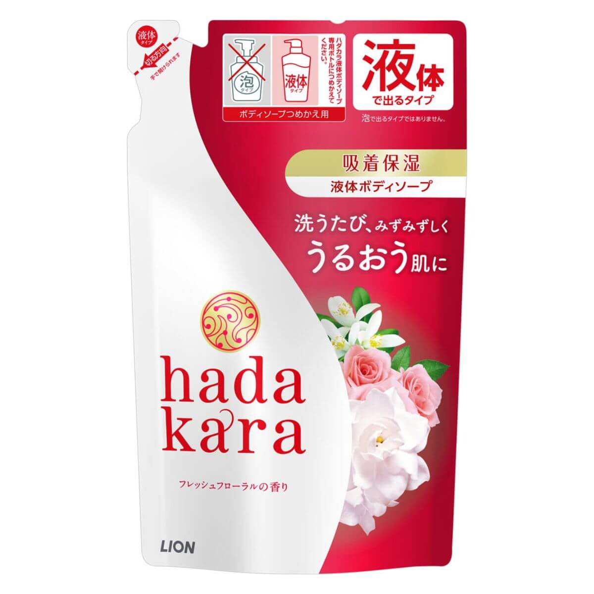 Hadakara Body Soap 360ml - Fresh Floral Scent - Refill - Harajuku Culture Japan - Japanease Products Store Beauty and Stationery