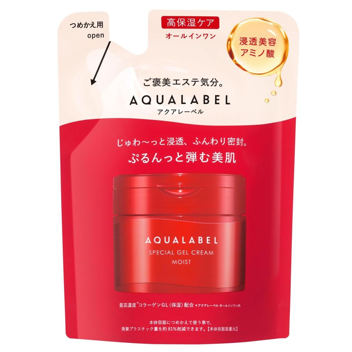 AQUALABEL Special Gel Cream EX Moist Refill - 81g - Harajuku Culture Japan - Japanease Products Store Beauty and Stationery