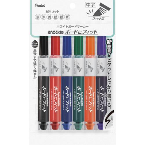 Pentel White Board Marker Knockle Board Fit 6 Color Set - Harajuku Culture Japan - Japanease Products Store Beauty and Stationery