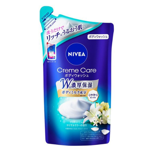 Nivea Cream Care Body Wash Refill 360ml - Royal Lily - Harajuku Culture Japan - Japanease Products Store Beauty and Stationery