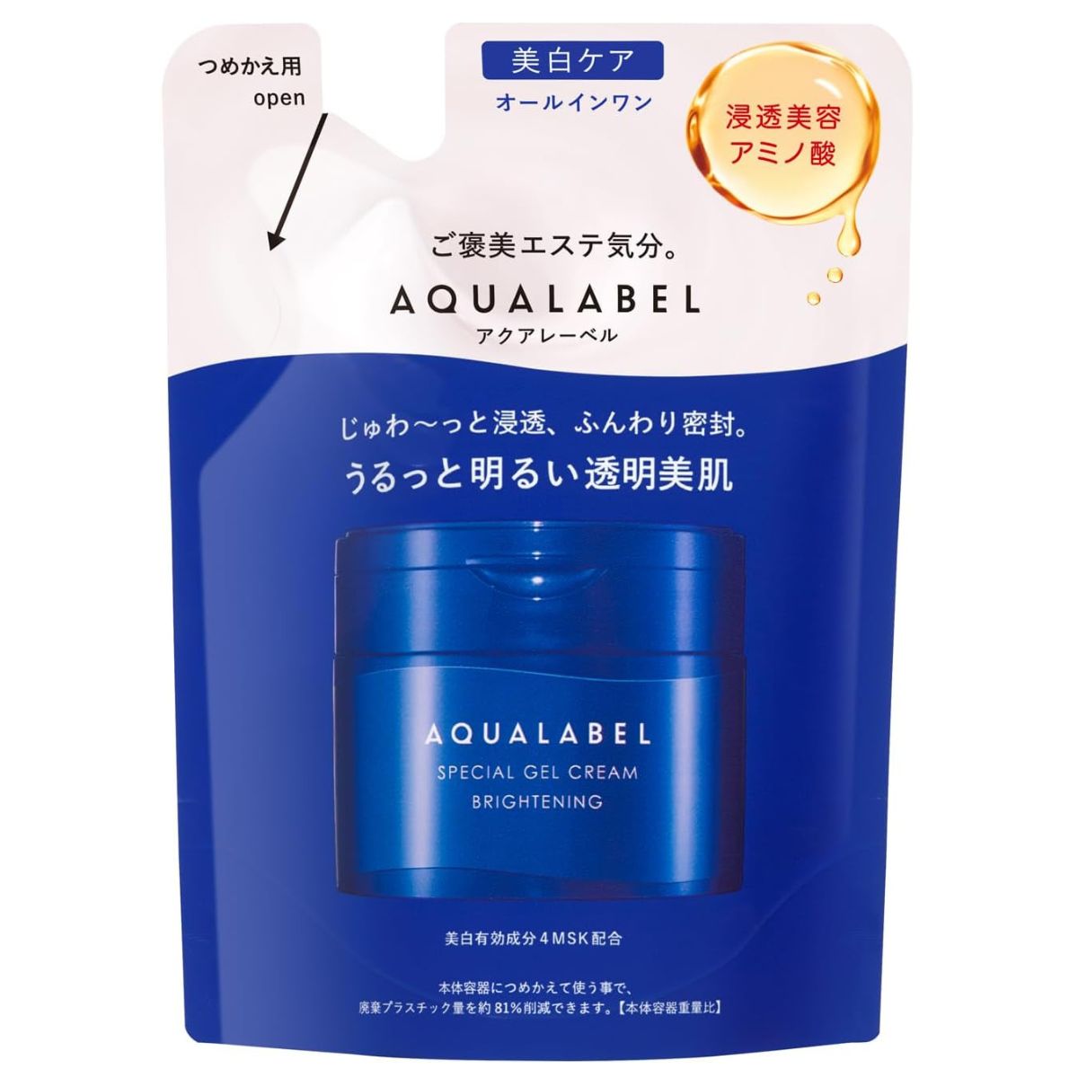 AQUALABEL Special Gel Cream EX White Refill - 81g - Harajuku Culture Japan - Japanease Products Store Beauty and Stationery