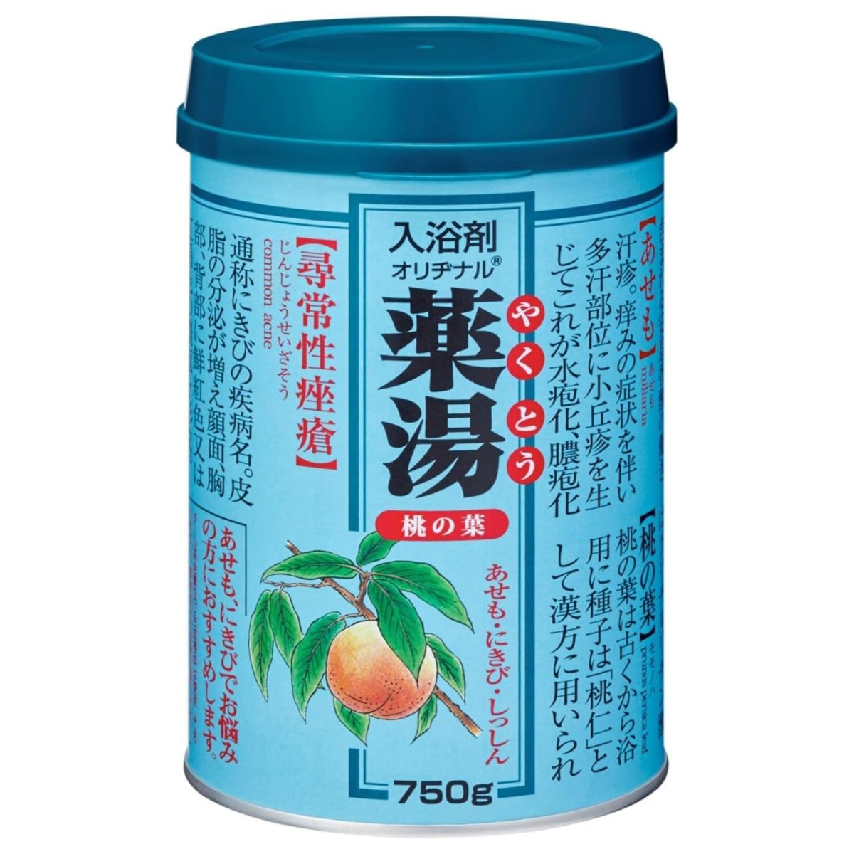 Original Medicinal Bath Salts Yakutou Peach Leaves- 750g - Harajuku Culture Japan - Japanease Products Store Beauty and Stationery