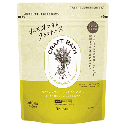 Bathclin Craft Bath 400g - Lemongrass - Harajuku Culture Japan - Japanease Products Store Beauty and Stationery