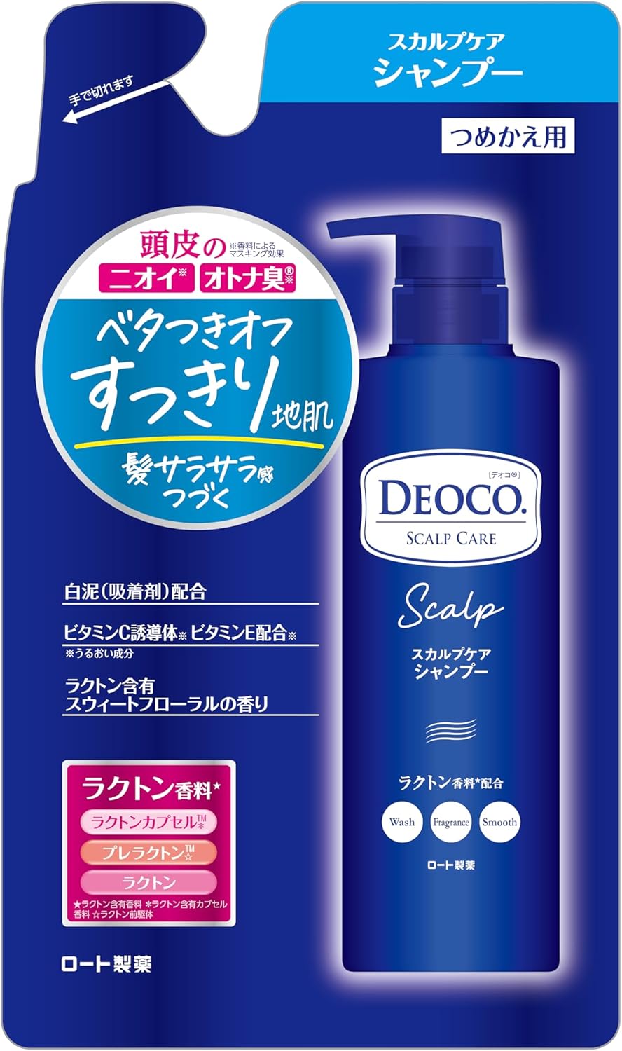 Rohto DEOCO Scalp Care Shampoo Refill - 370ml - Harajuku Culture Japan - Japanease Products Store Beauty and Stationery