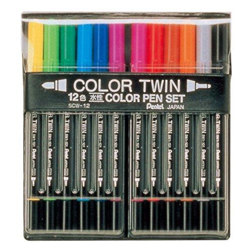 Pentel Water-Based Pen COLOR TWIN Set - Harajuku Culture Japan - Japanease Products Store Beauty and Stationery
