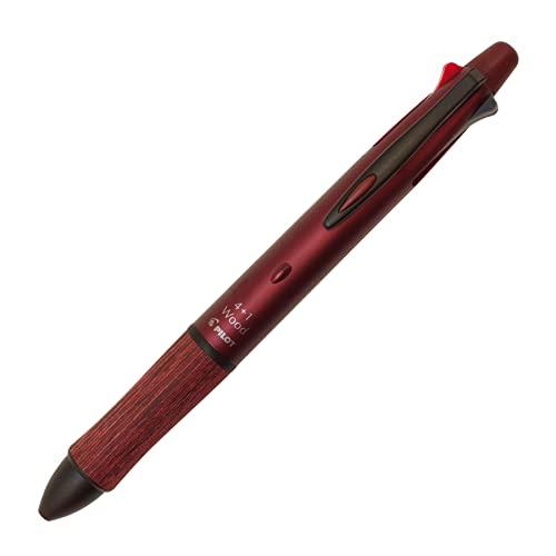 Pilot 4 Color Ballpioint Multi Pen 0.7mm + Mechanical Pencil 0.5mm - 4+1 Wood - Harajuku Culture Japan - Japanease Products Store Beauty and Stationery