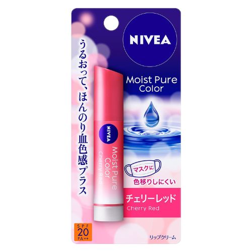 Nivea Moist Pure Color Lip - Cherry Red - Harajuku Culture Japan - Japanease Products Store Beauty and Stationery