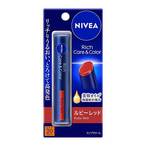 Nivea Rich Care & Color Lip - Ruby Red - Harajuku Culture Japan - Japanease Products Store Beauty and Stationery