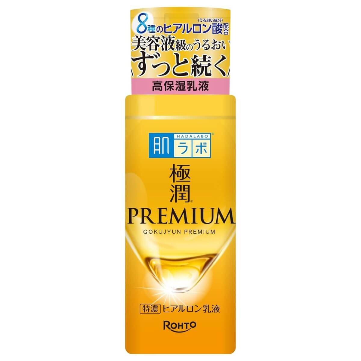 Rohto Hadalabo Gokujun Premium Hyaluronic Essence Face Milky Lotion - 140ml - Harajuku Culture Japan - Japanease Products Store Beauty and Stationery