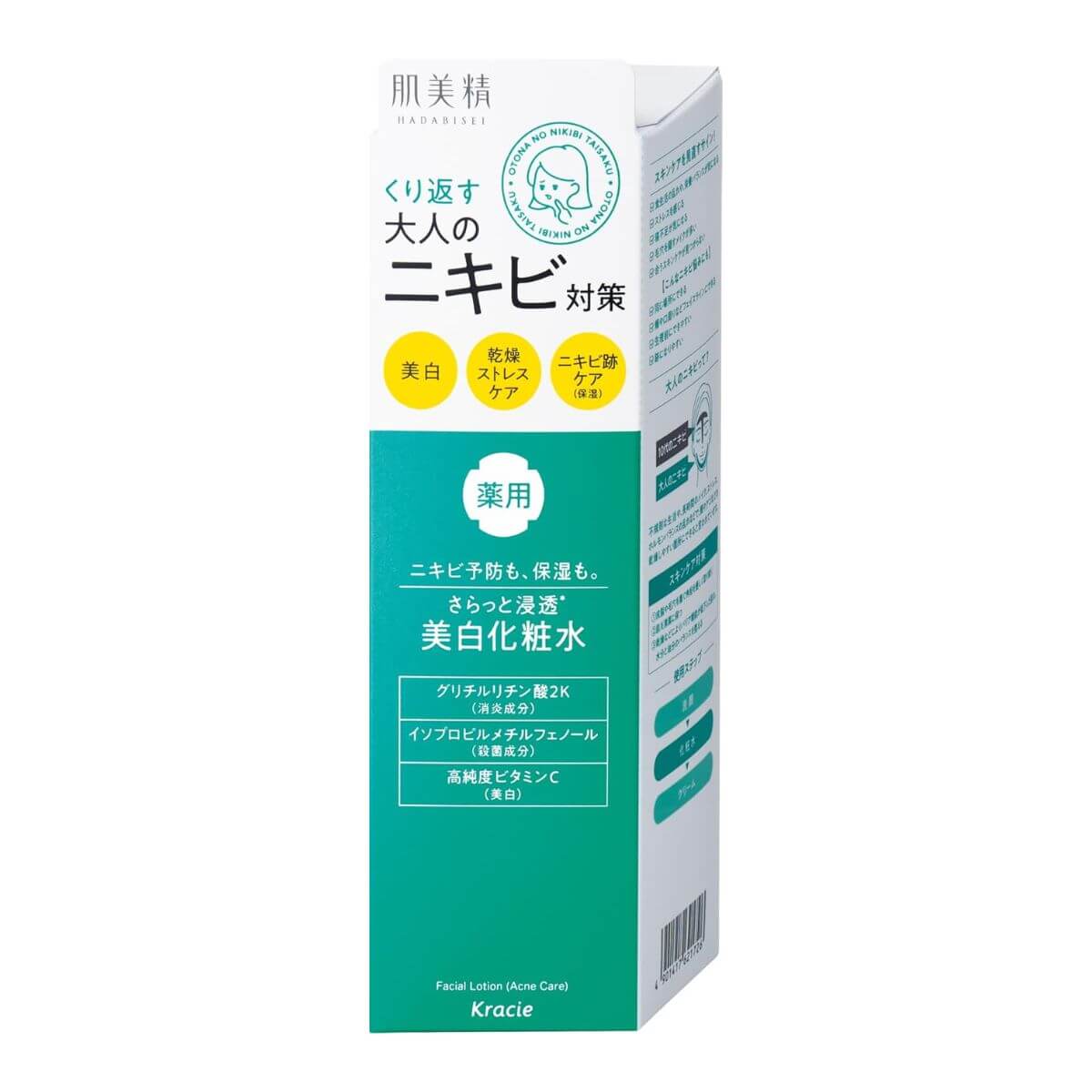 Hadabisei Kracie Adult Acne Prevention Medicinal Whitening Face Lotion - 200ml - Harajuku Culture Japan - Japanease Products Store Beauty and Stationery