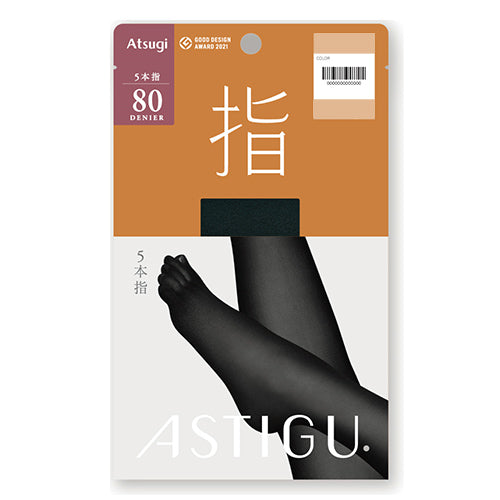 Atsugi Astigu Warming Hot Five Finger Tights Yubi 80 Denier - AP1580 - Harajuku Culture Japan - Japanease Products Store Beauty and Stationery