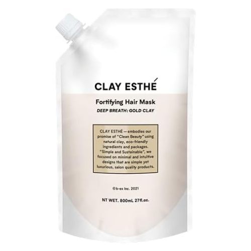 CLAY ESTHÉ Fortifying Hair Mask Gold Clay - Refill - 800ml - Harajuku Culture Japan - Japanease Products Store Beauty and Stationery