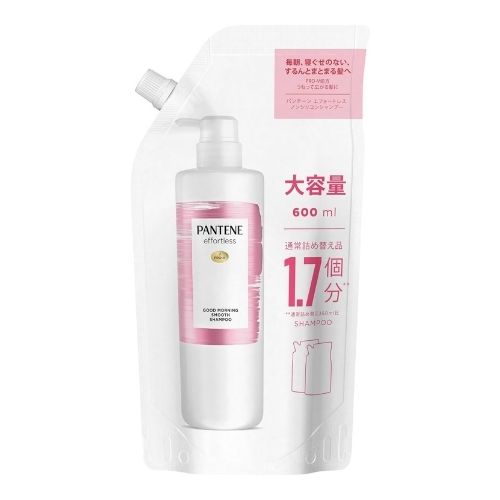 PANTENE Effortless Good Morning Smooth Shampoo - Refill - 600ml - Harajuku Culture Japan - Japanease Products Store Beauty and Stationery