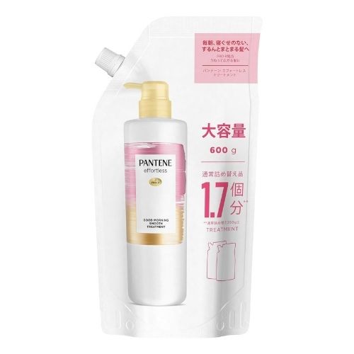 PANTENE Effortless Good Morning Smooth Treatment - Refill - 600g - Harajuku Culture Japan - Japanease Products Store Beauty and Stationery