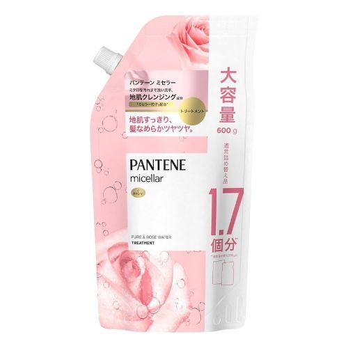 PANTENE Micellar Treatment Pure & Rose Water - Refill - 600g - Harajuku Culture Japan - Japanease Products Store Beauty and Stationery